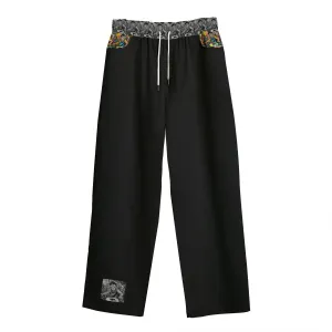 All-Over Print Unisex Straight Casual Pants | 245GSM Cotton DJ Music got Mad Print