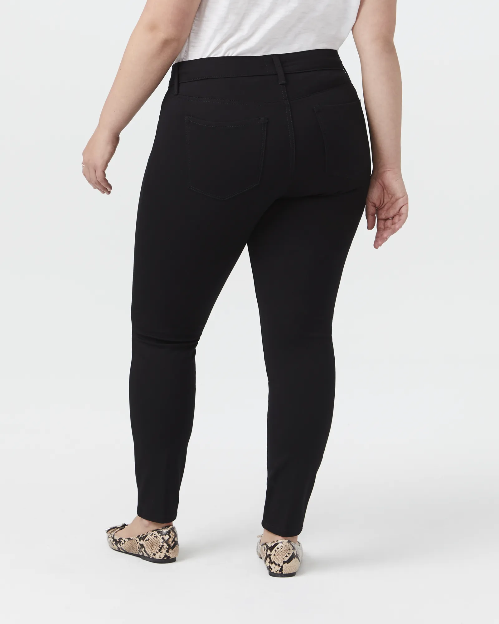 Amanda Skinny Ponte Pant | Black