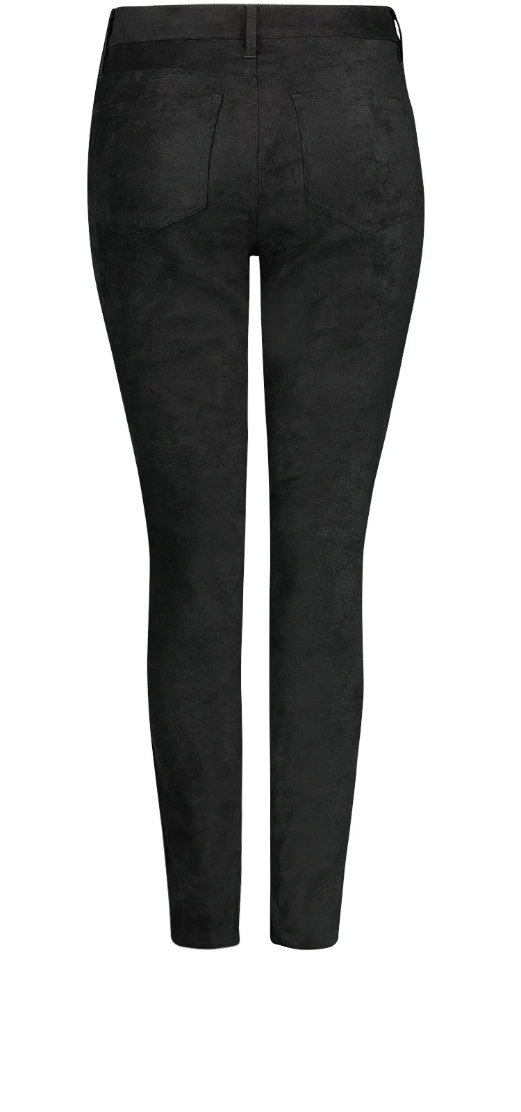 Ami Skinny Jeans Black Faux Suède | Black
