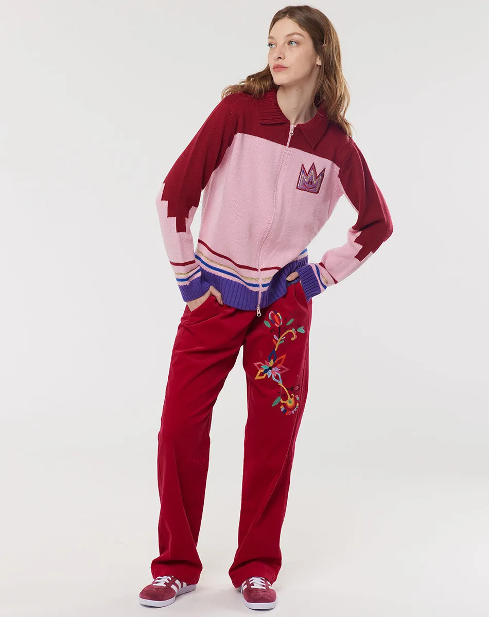 Bianca Cord Fuchsia Pants