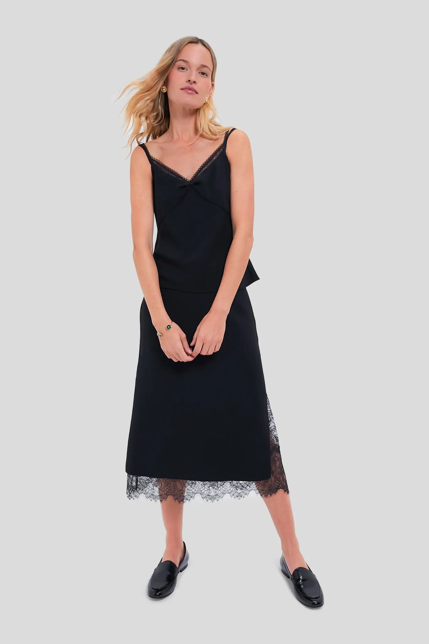 Black Lace Trim Cami