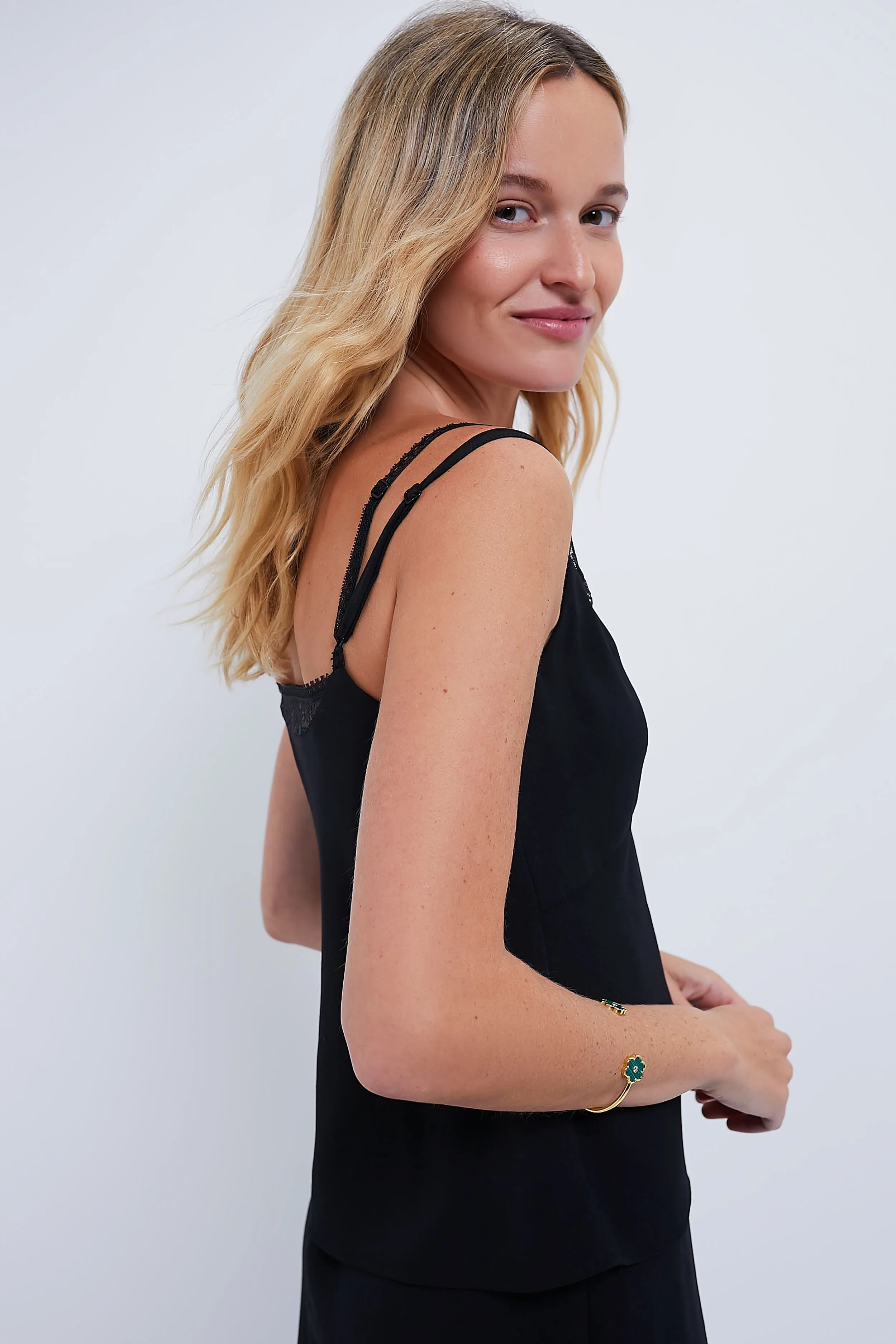Black Lace Trim Cami