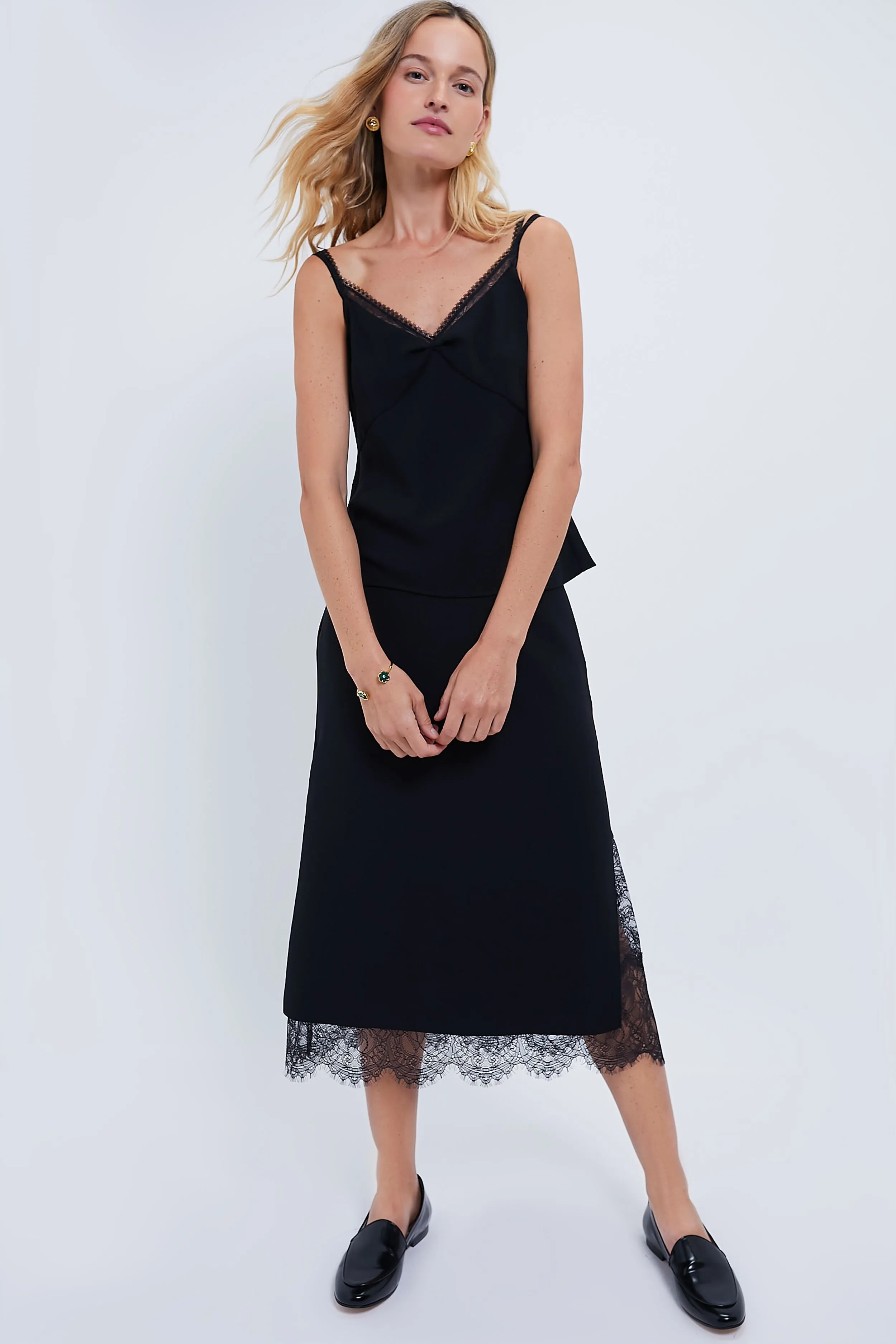 Black Lace Trim Cami