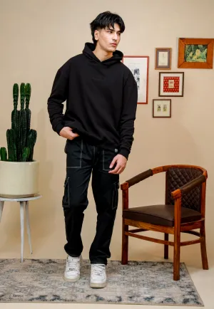 BLACK OVERSIZED HOODIE