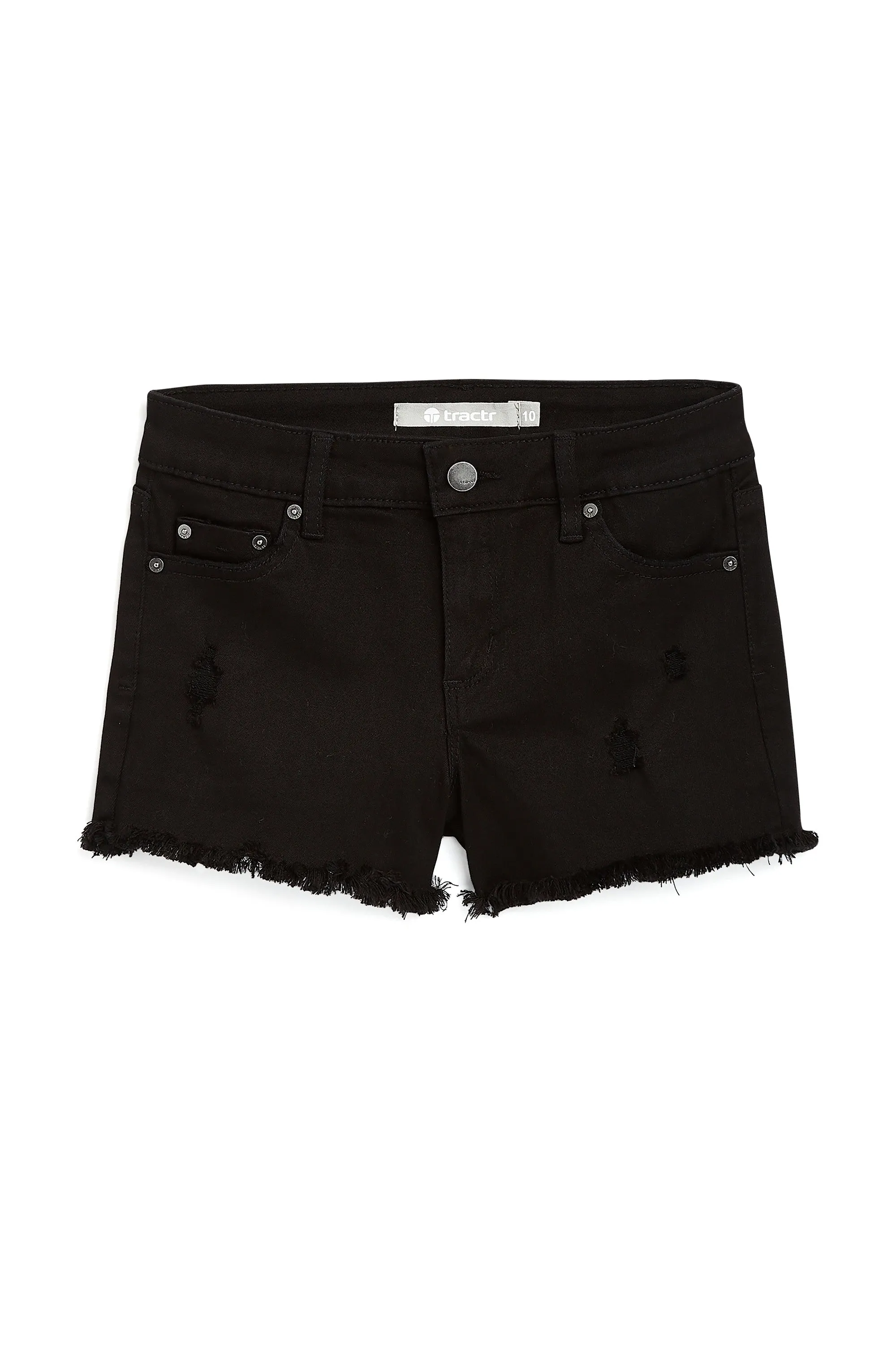 Brittany - 5 Pockets Fray Shorts With Destruction