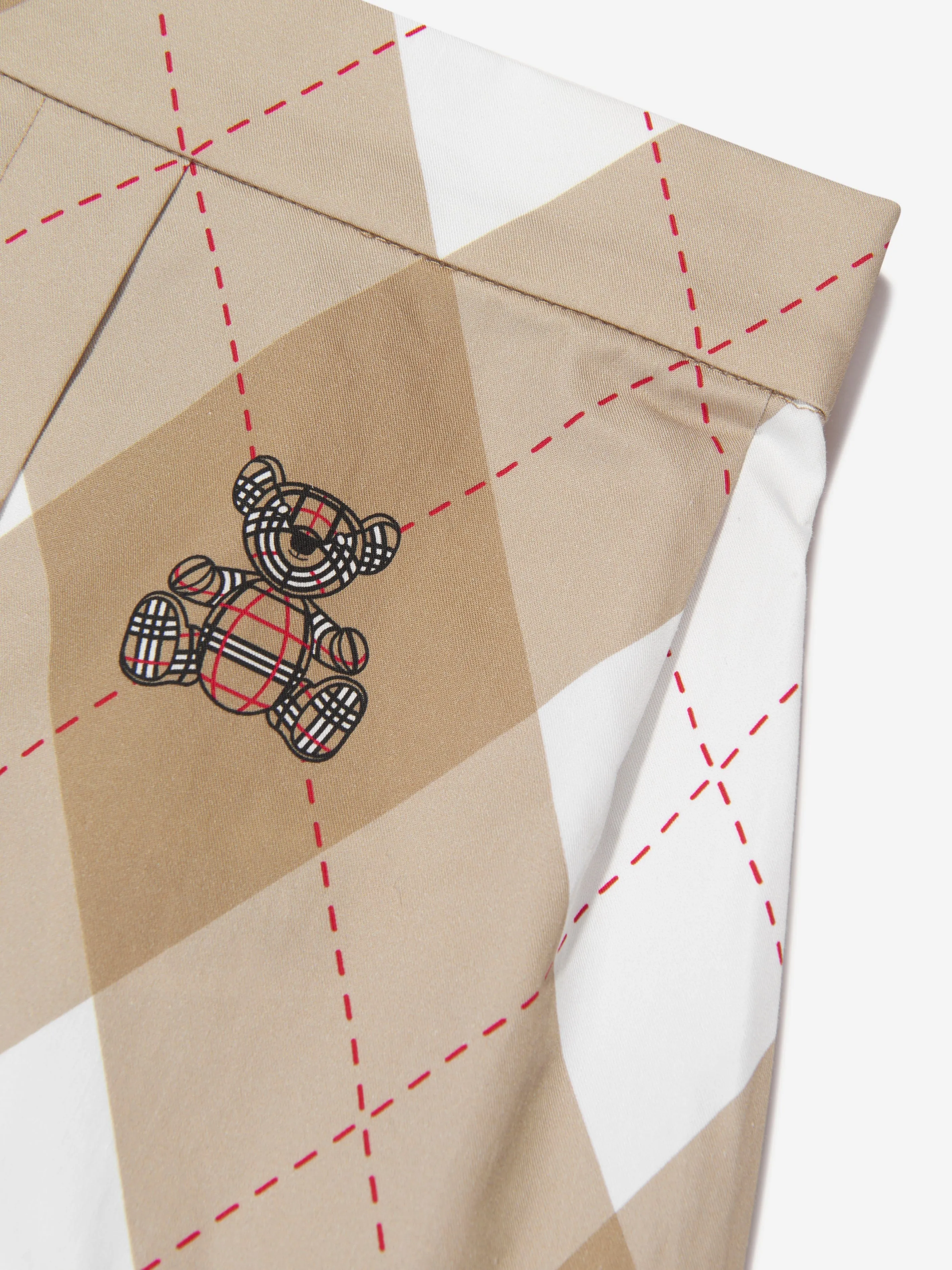 Burberry Baby Girls Nicoletta Argyle Shorts in Beige