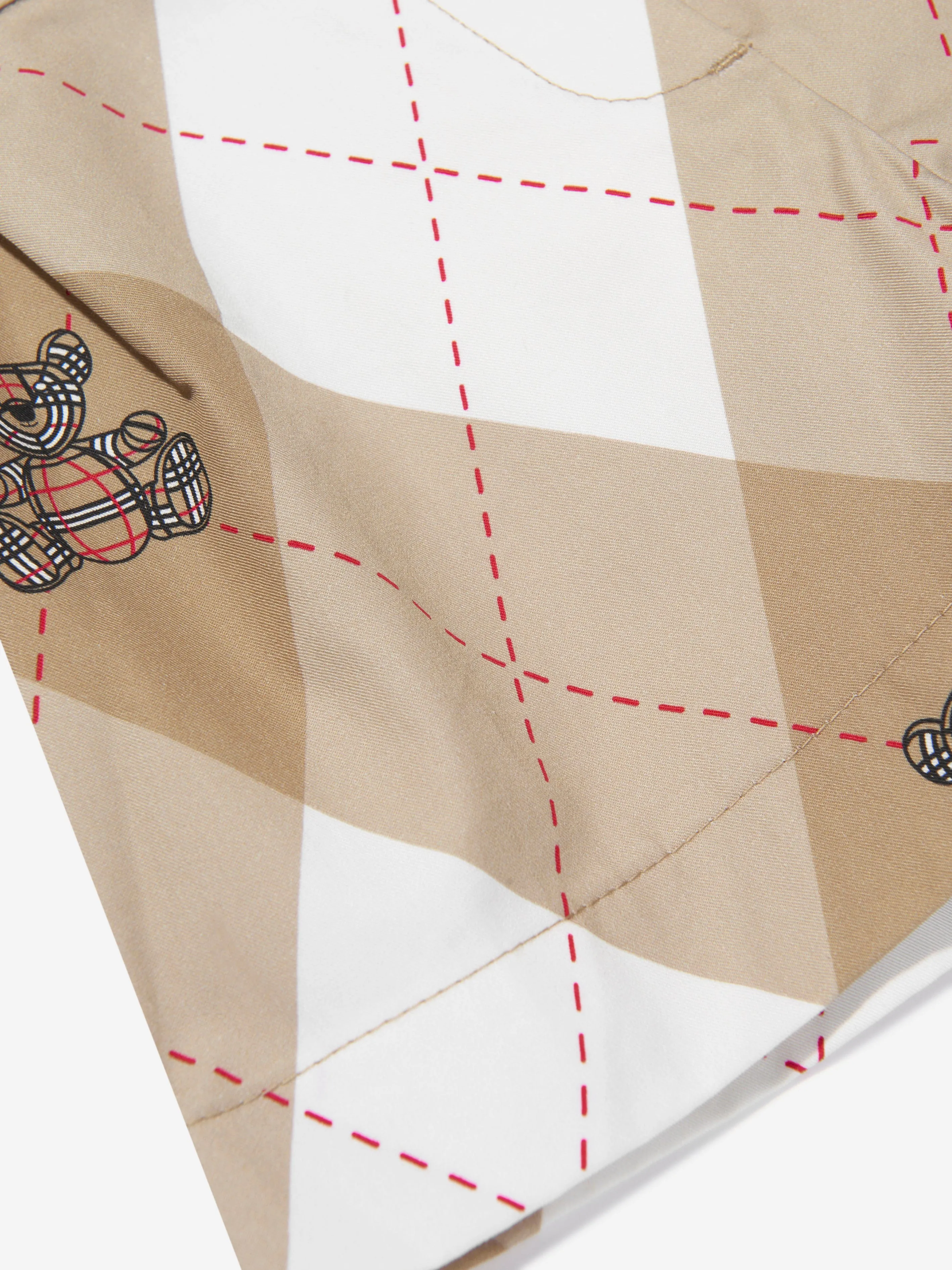 Burberry Baby Girls Nicoletta Argyle Shorts in Beige