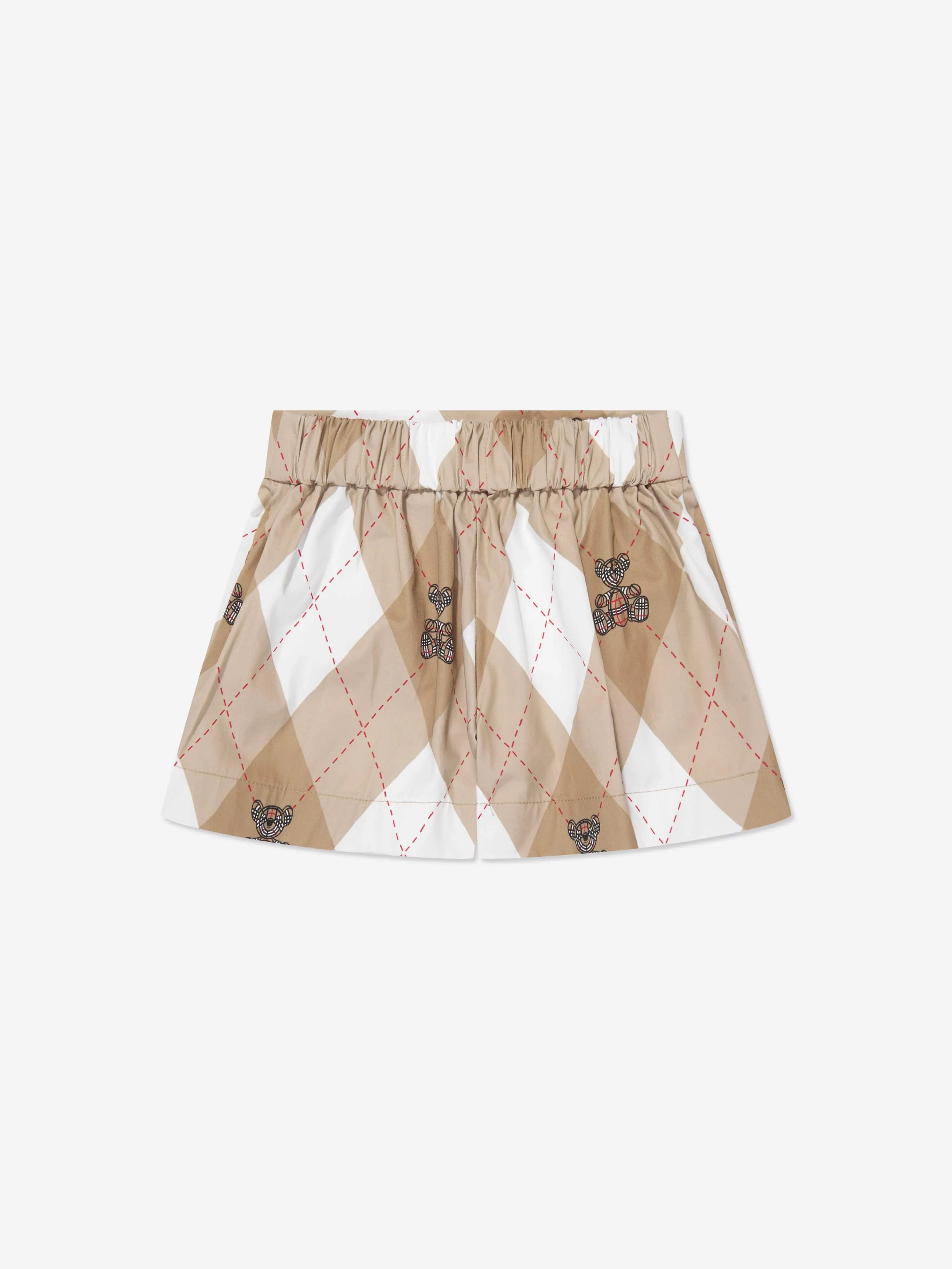 Burberry Baby Girls Nicoletta Argyle Shorts in Beige