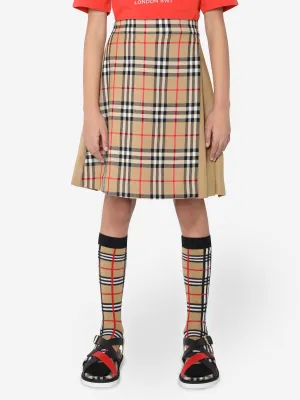 Burberry Girls Check Lana Skirt