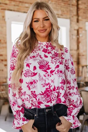 Burke Floral Flounce Sleeve Blouse