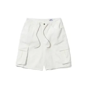 CARGO LOOSEFIT COTTON SHORT PANTS IVORY