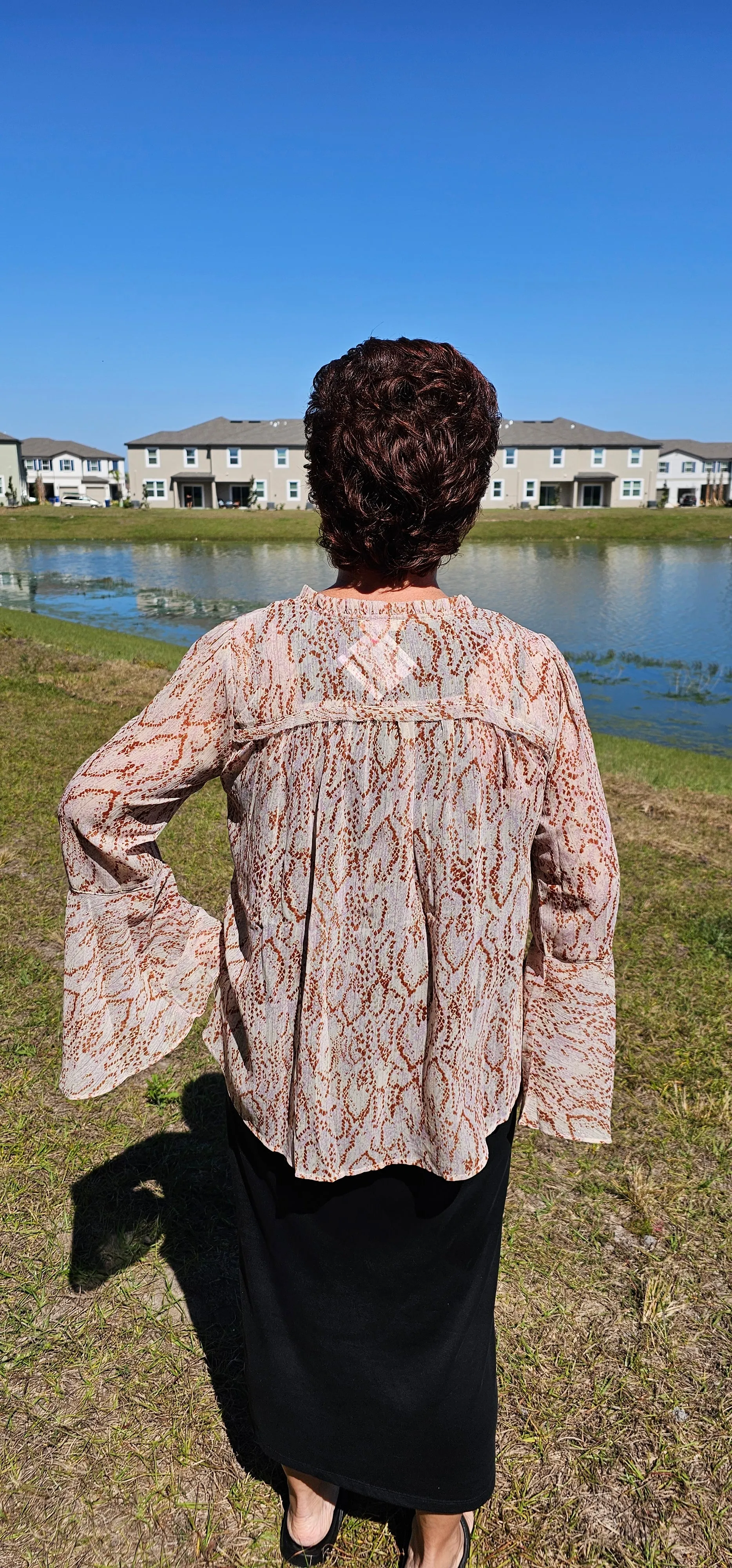 Charlotte Chiffon Blouse - Blush