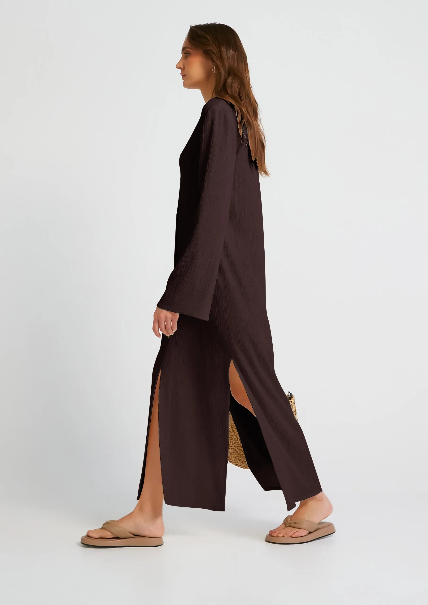 Chic Elegant Kaftan (Brown)
