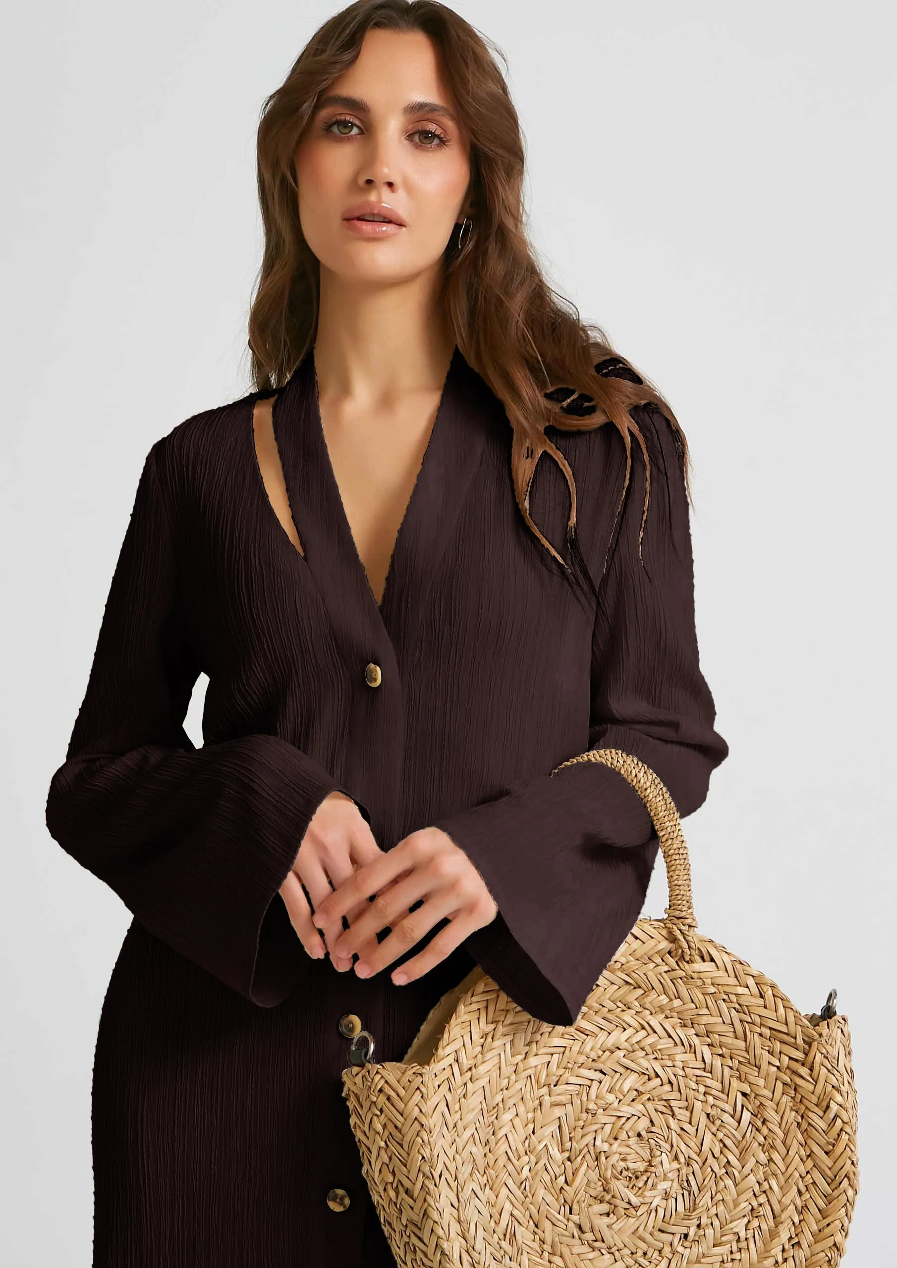 Chic Elegant Kaftan (Brown)