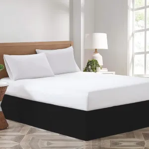 Comfy Black Bed Skirt - Split Corner