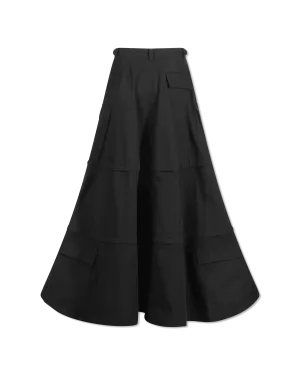 Cotton Ripstop Maxi Cargo Skirt