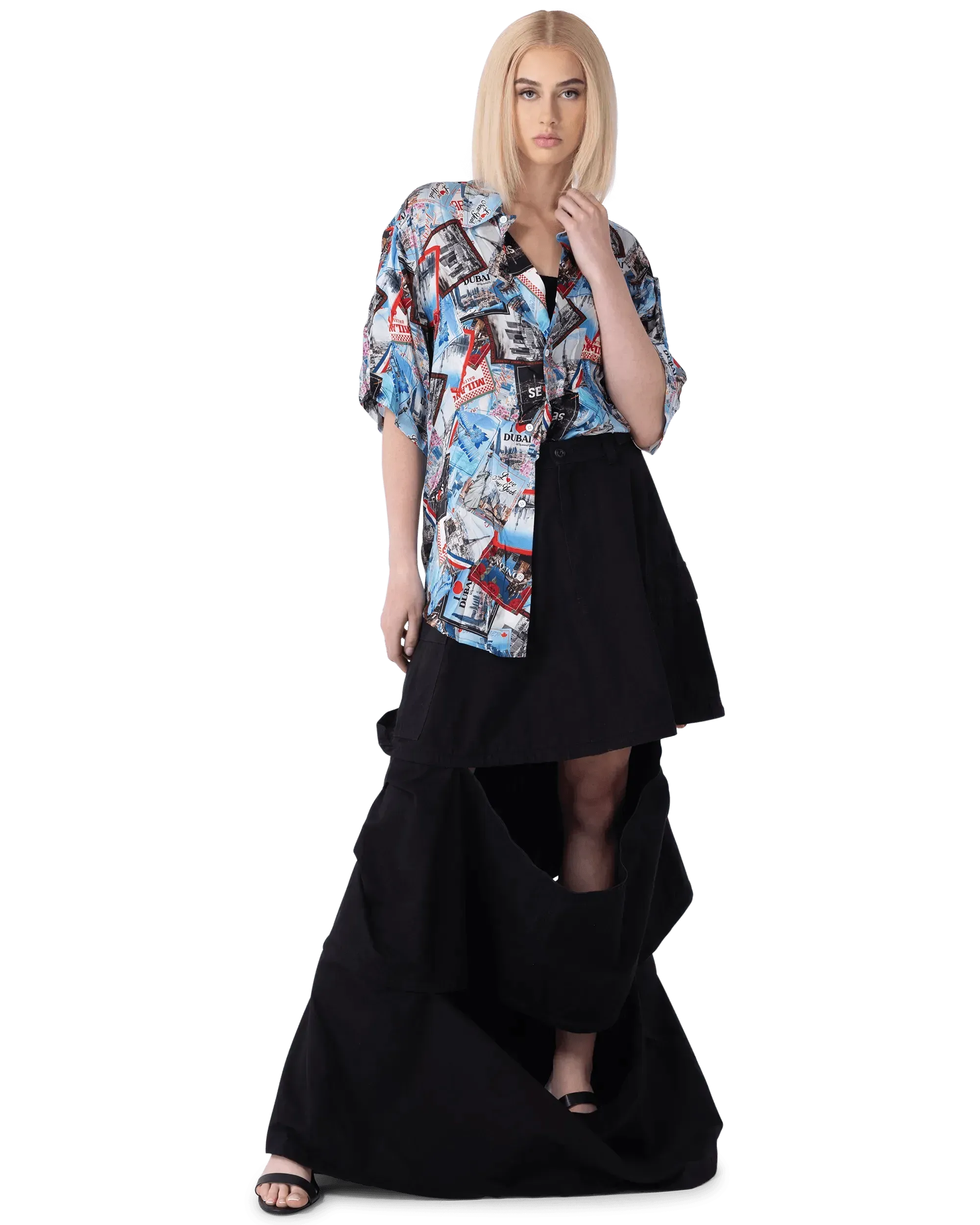 Cotton Ripstop Maxi Cargo Skirt