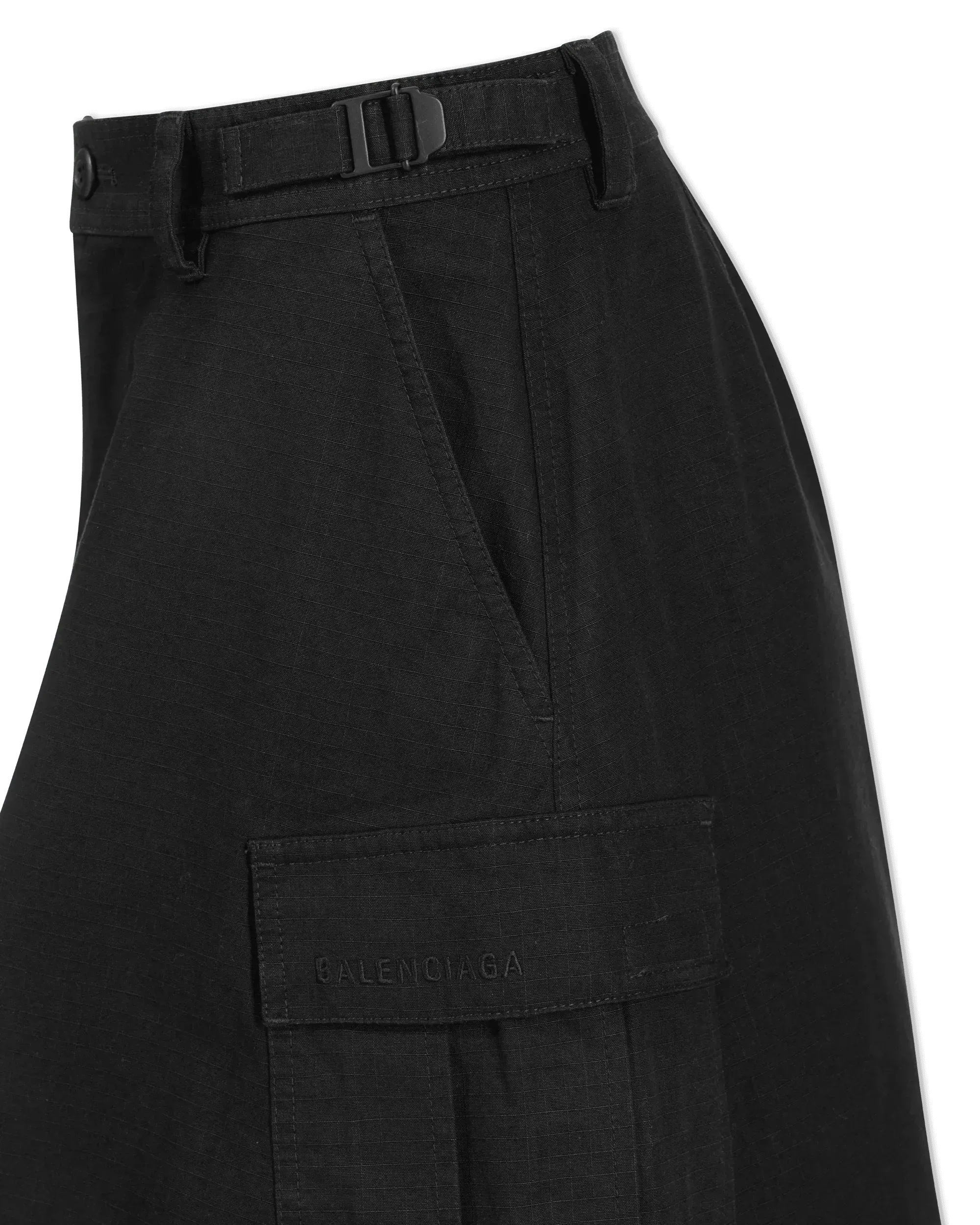 Cotton Ripstop Maxi Cargo Skirt