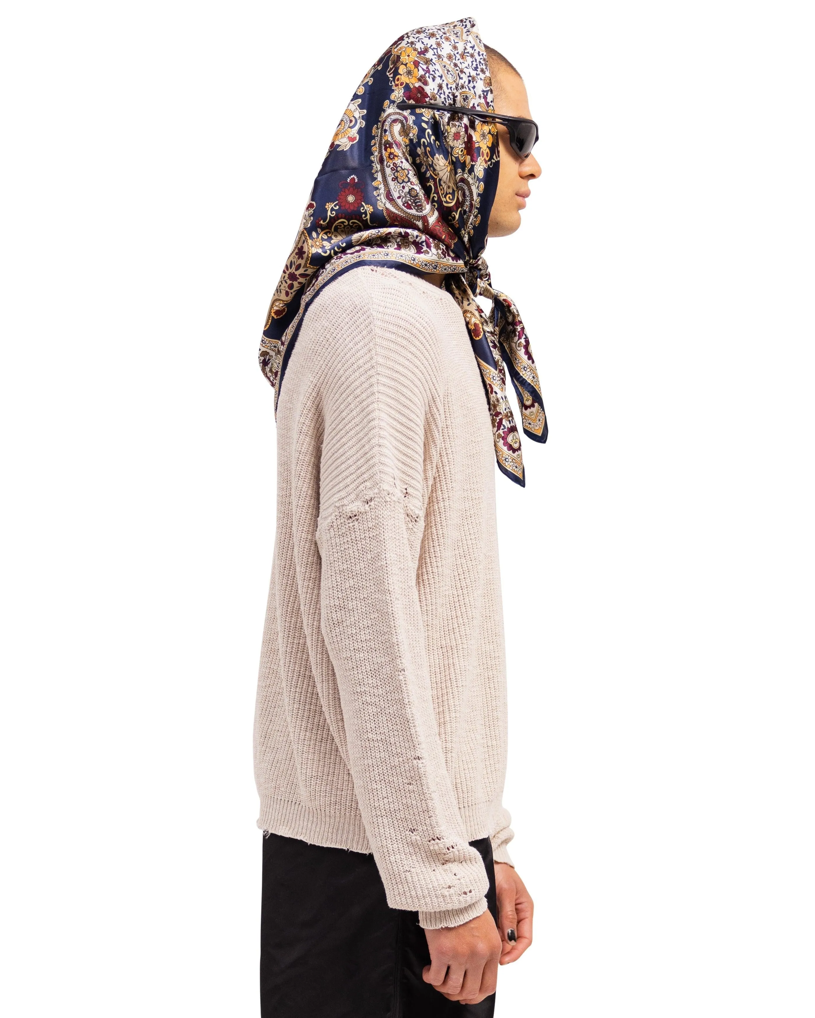 DESTROYED CREAME KNIT MEN