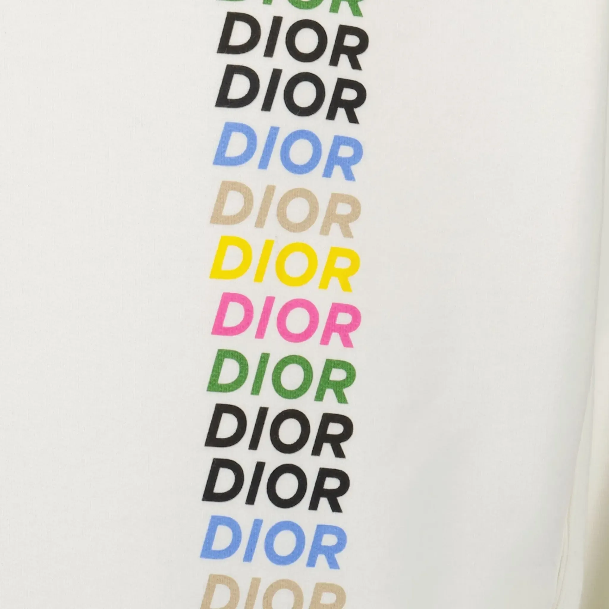 Dior Printed Relaxed Fit Cotton White Hoodie