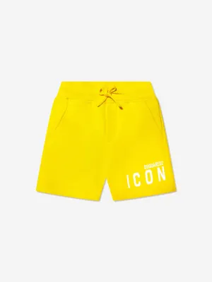 Dsquared2 Kids Icon Shorts In Yellow