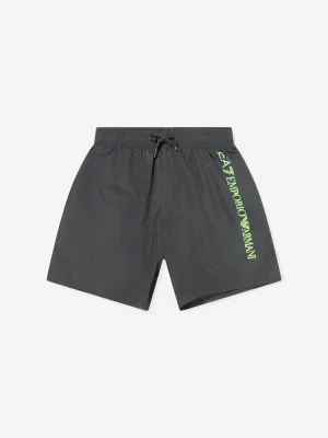 EA7 Emporio Armani Boys Logo Swim Shorts in Black