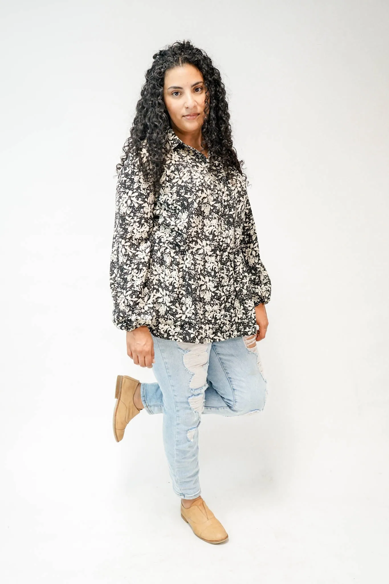 Esther Floral Button Down