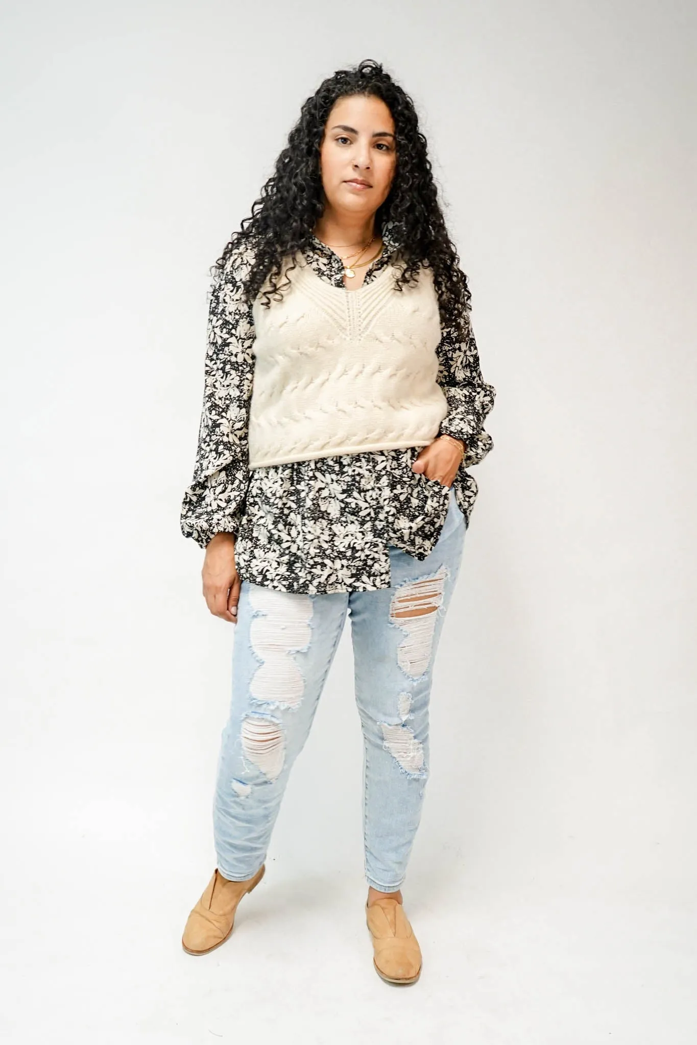 Esther Floral Button Down