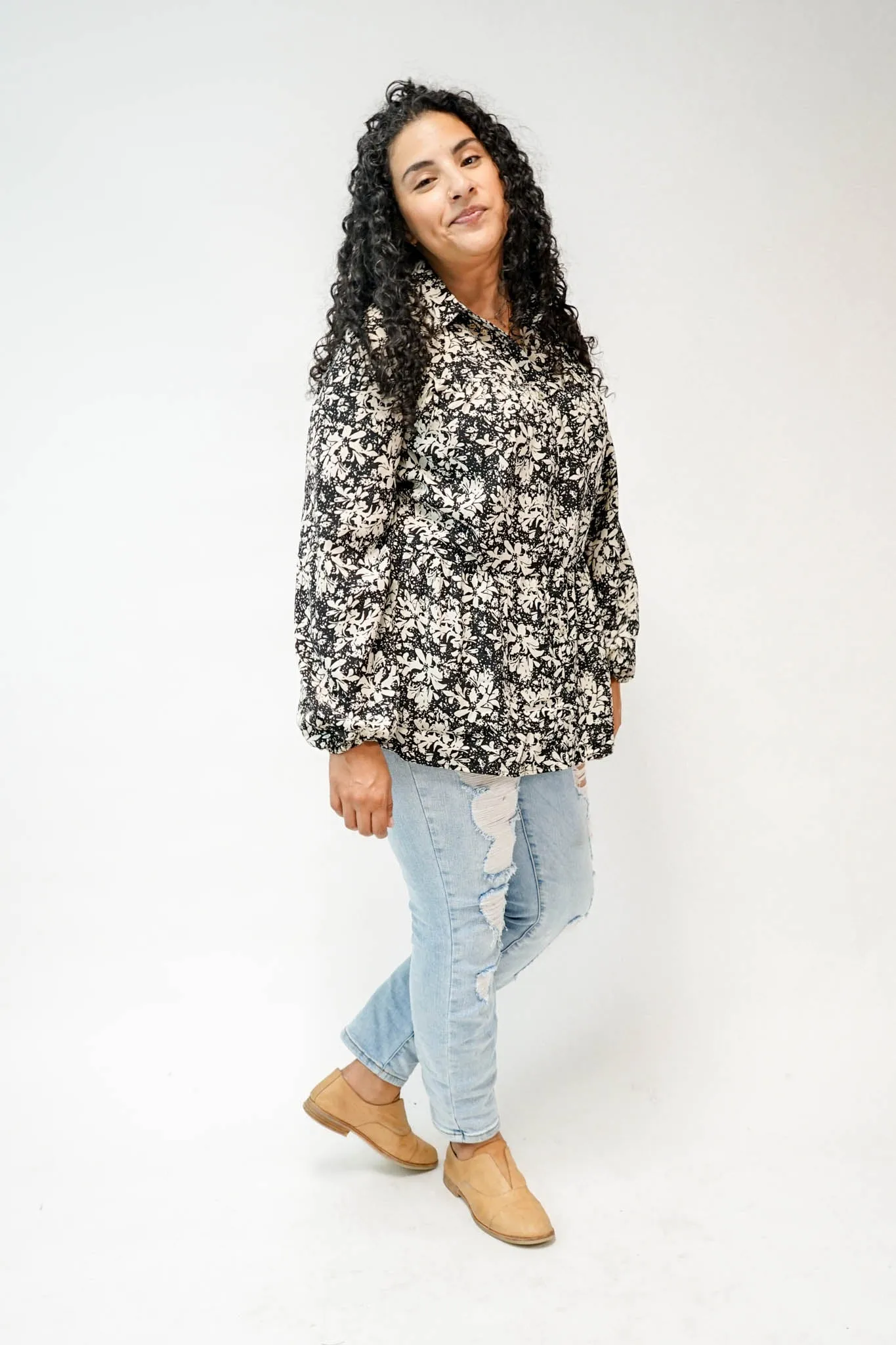 Esther Floral Button Down
