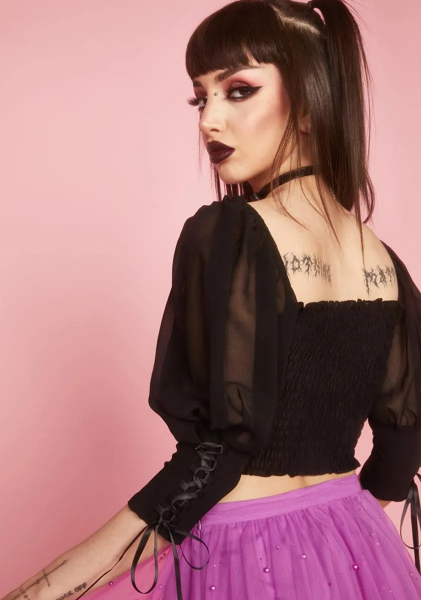 Flirty Playdate Shirred Top