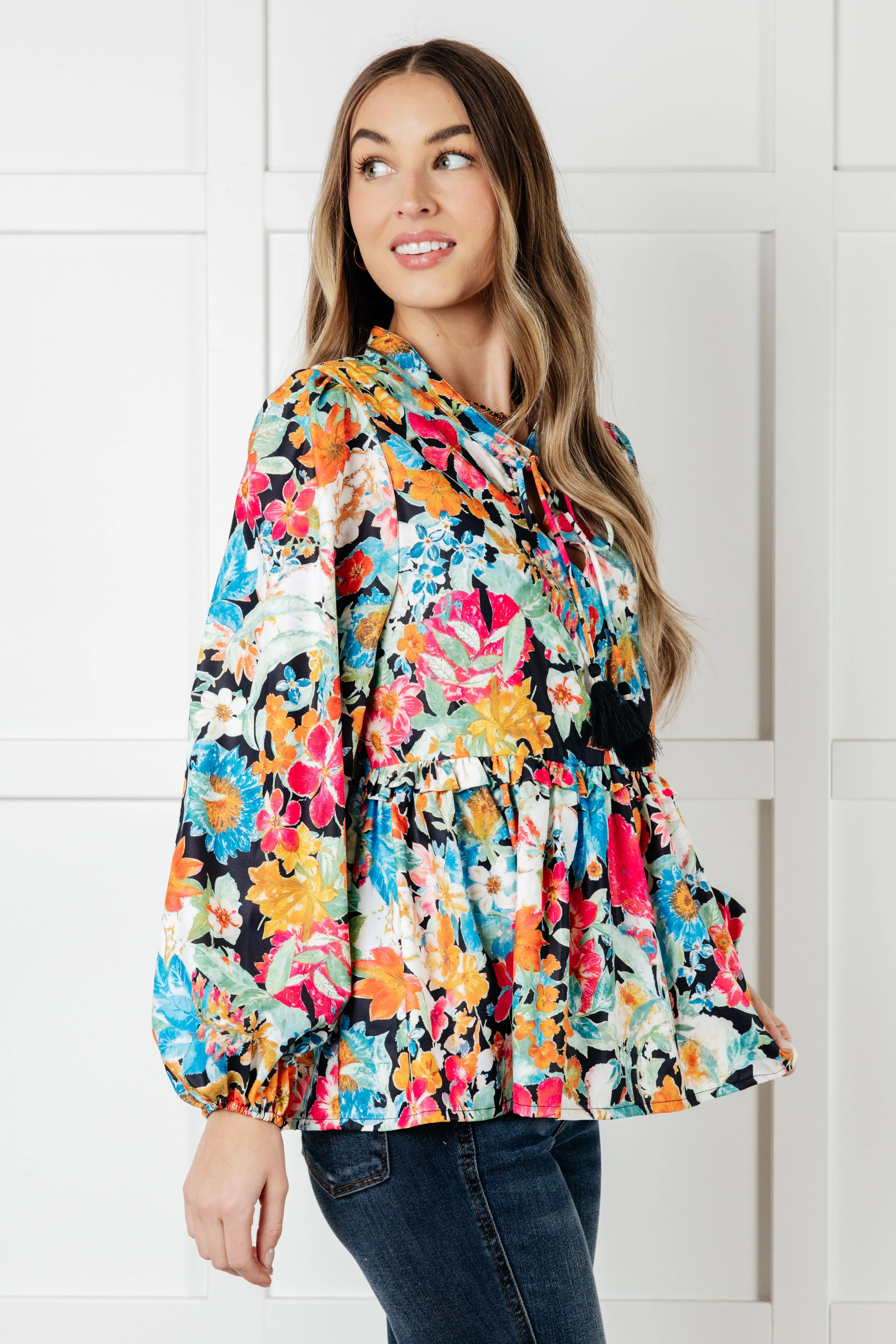 Floral Grace Peplum Blouse