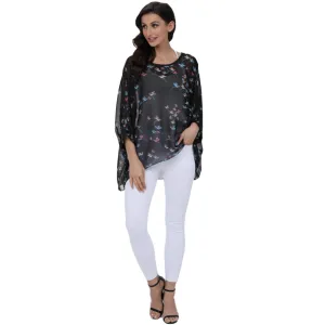 Flying Bird Print Chiffon Top | CozyCouture®