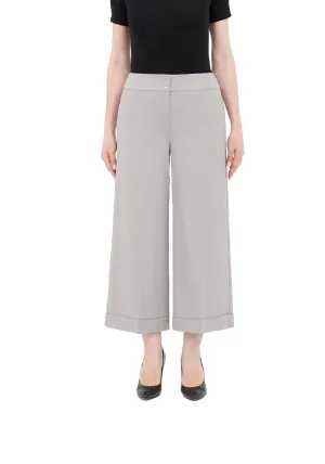 G-Line Light Grey Wide Leg Cropped Pants