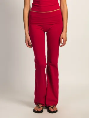 HARLOW GIA FOLDOVER PANT - PORT