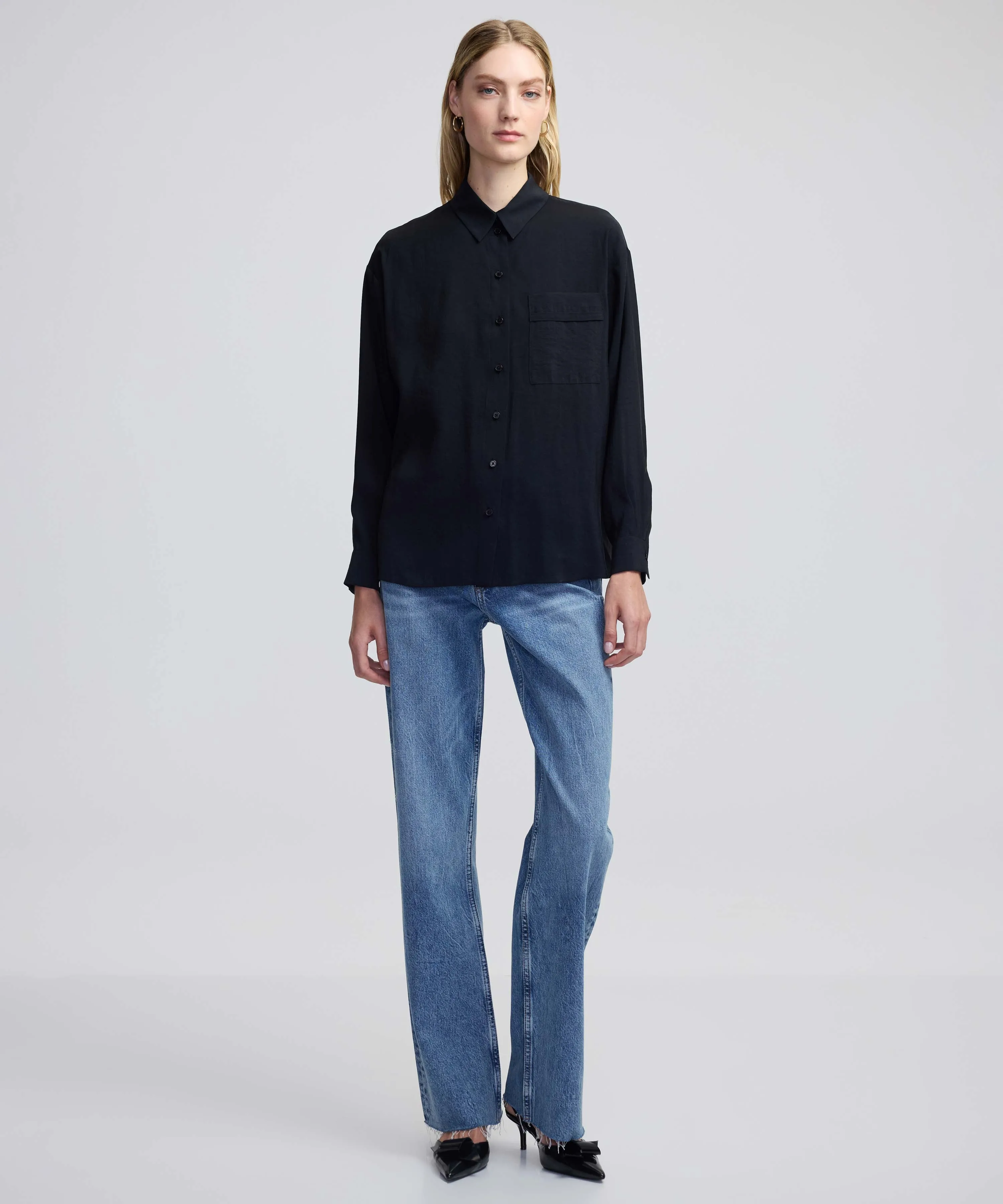 Ipekyol Minimal Shirt With Pockets Black