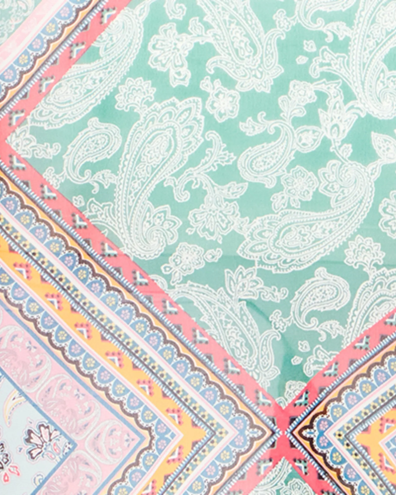 Jayda Paisley Longline Kimono | Pink / Light Blue