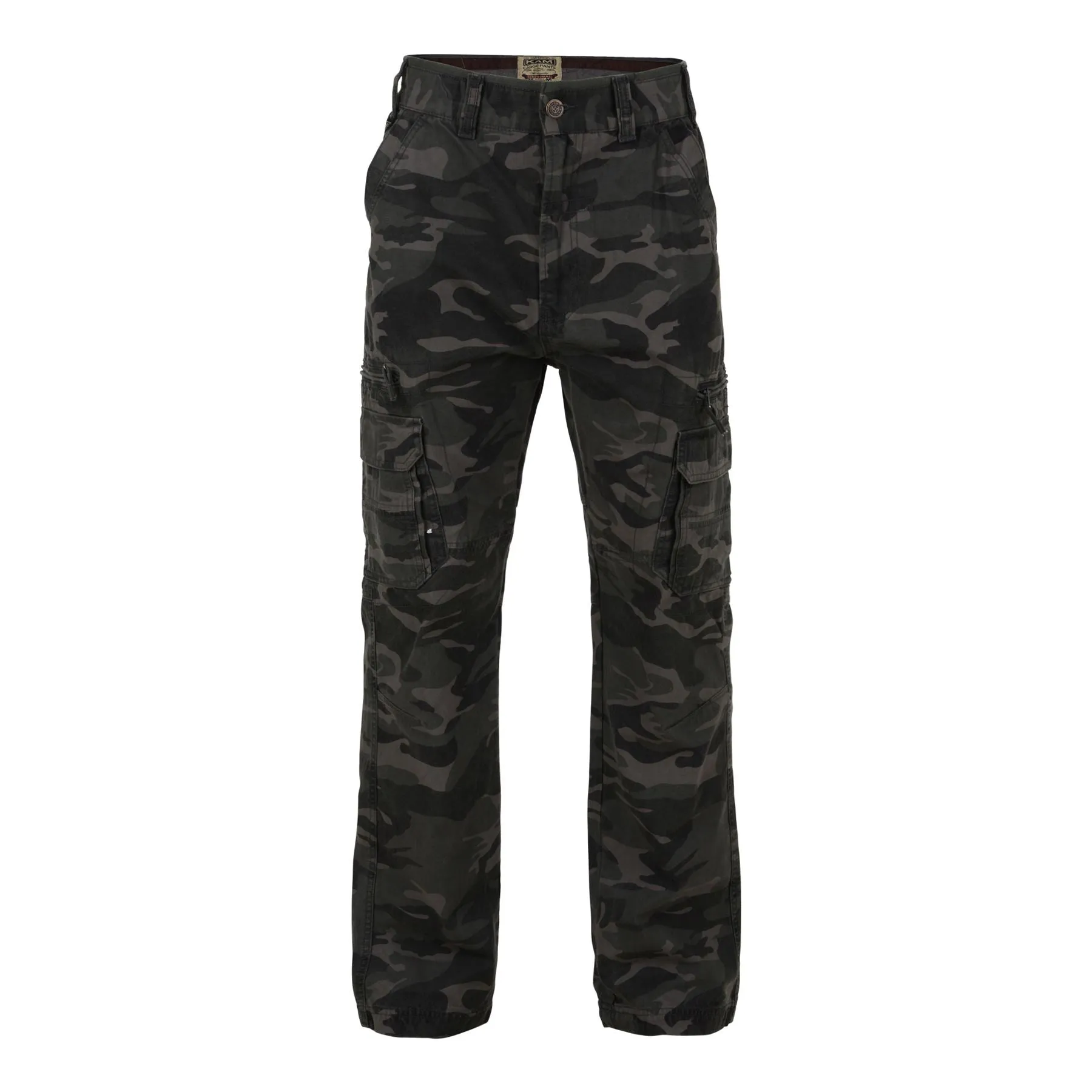 KAM Men's Big Size Regular Fit Canvas Cotton Camouflage Cargo Trousers Size 40-60