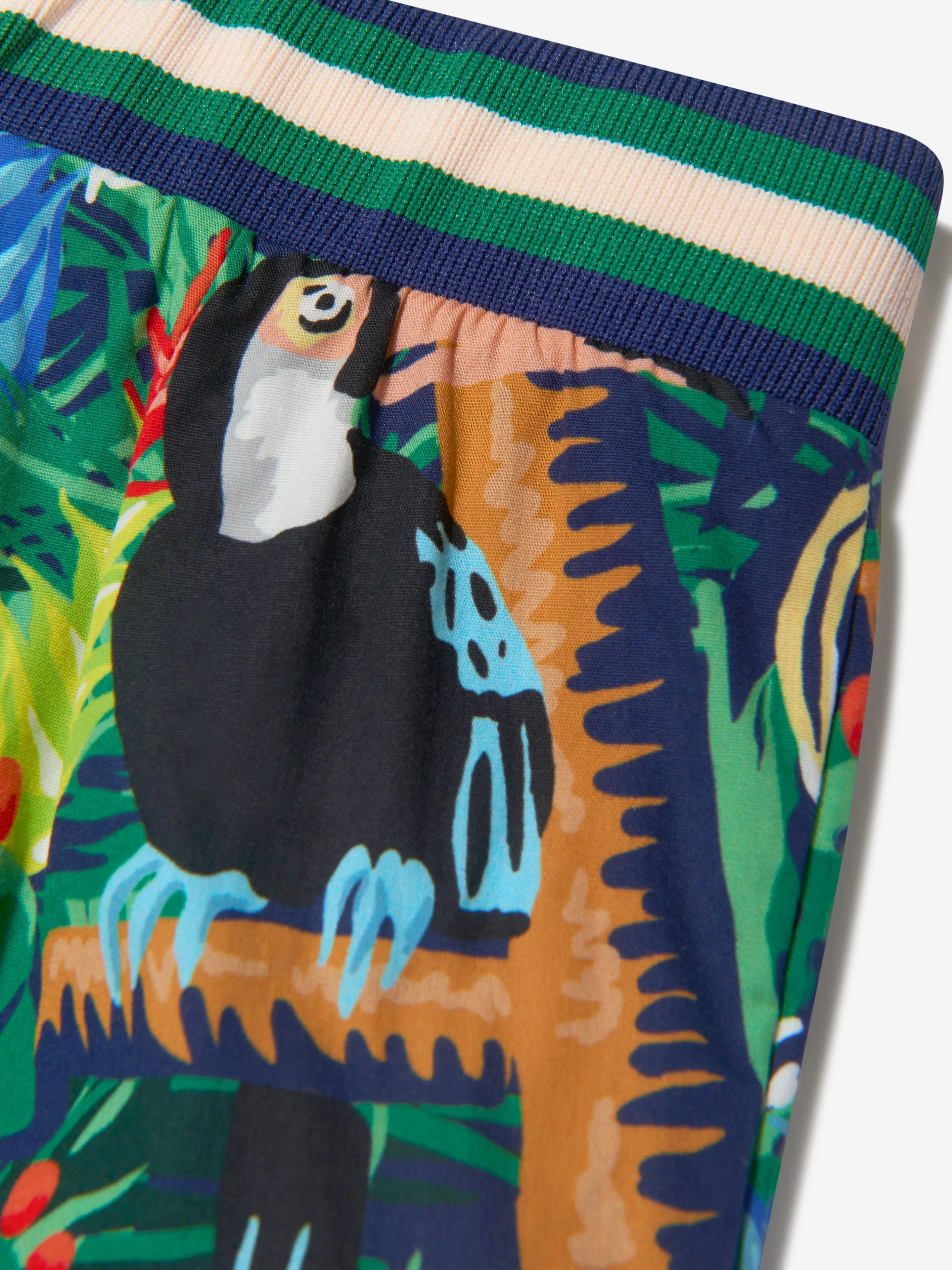 KENZO Boys Cotton Poplin Tropical Shorts