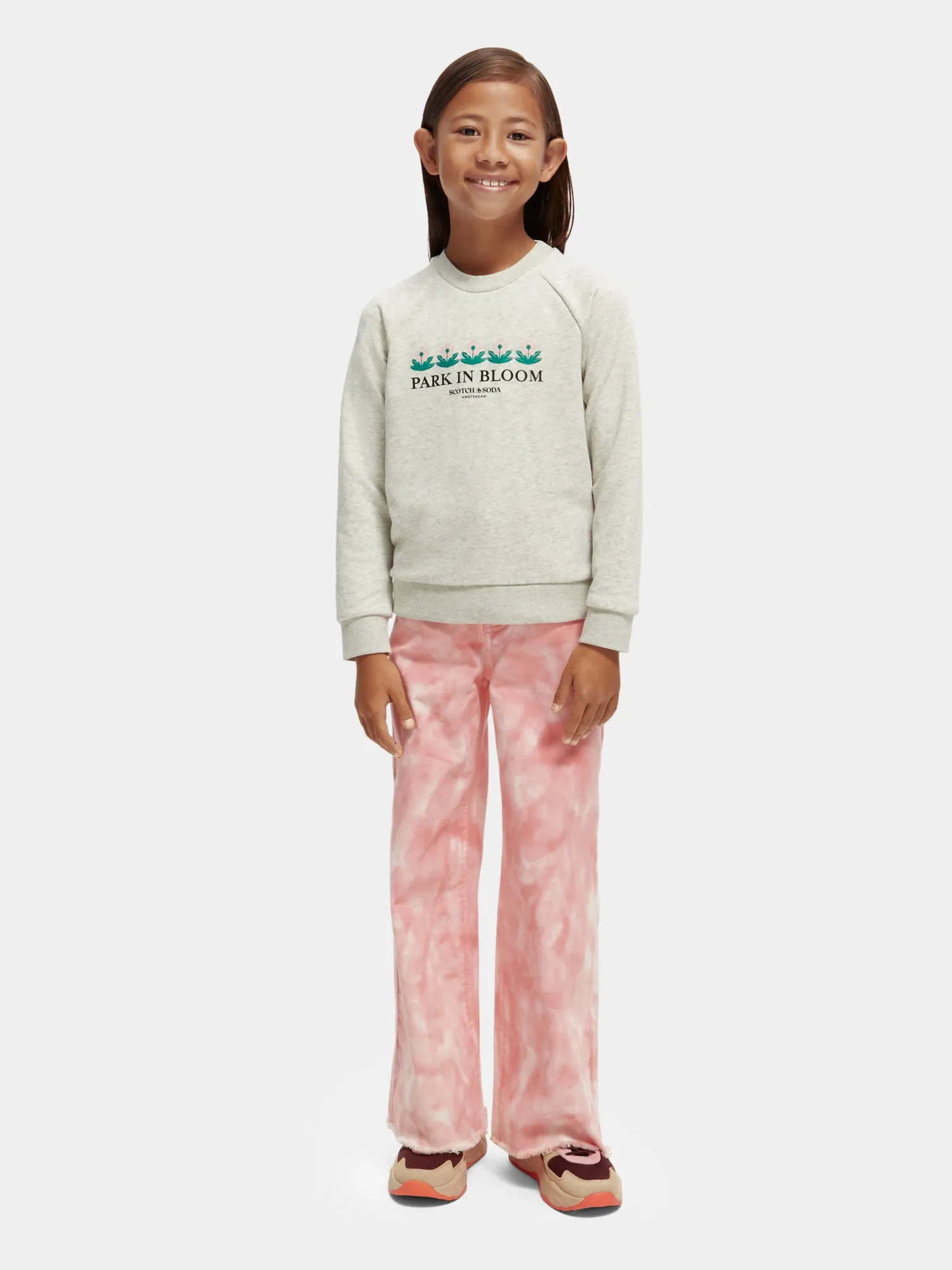 Kids - Tie-dyed high-rise wide-leg pants