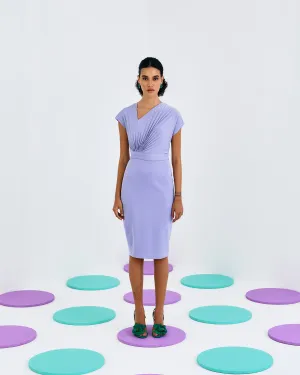 LILAC CLASSIC PLEATED DRESS
