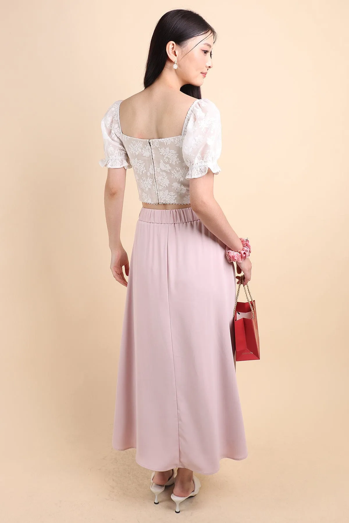 LUNA MAXI SKIRT IN PINK