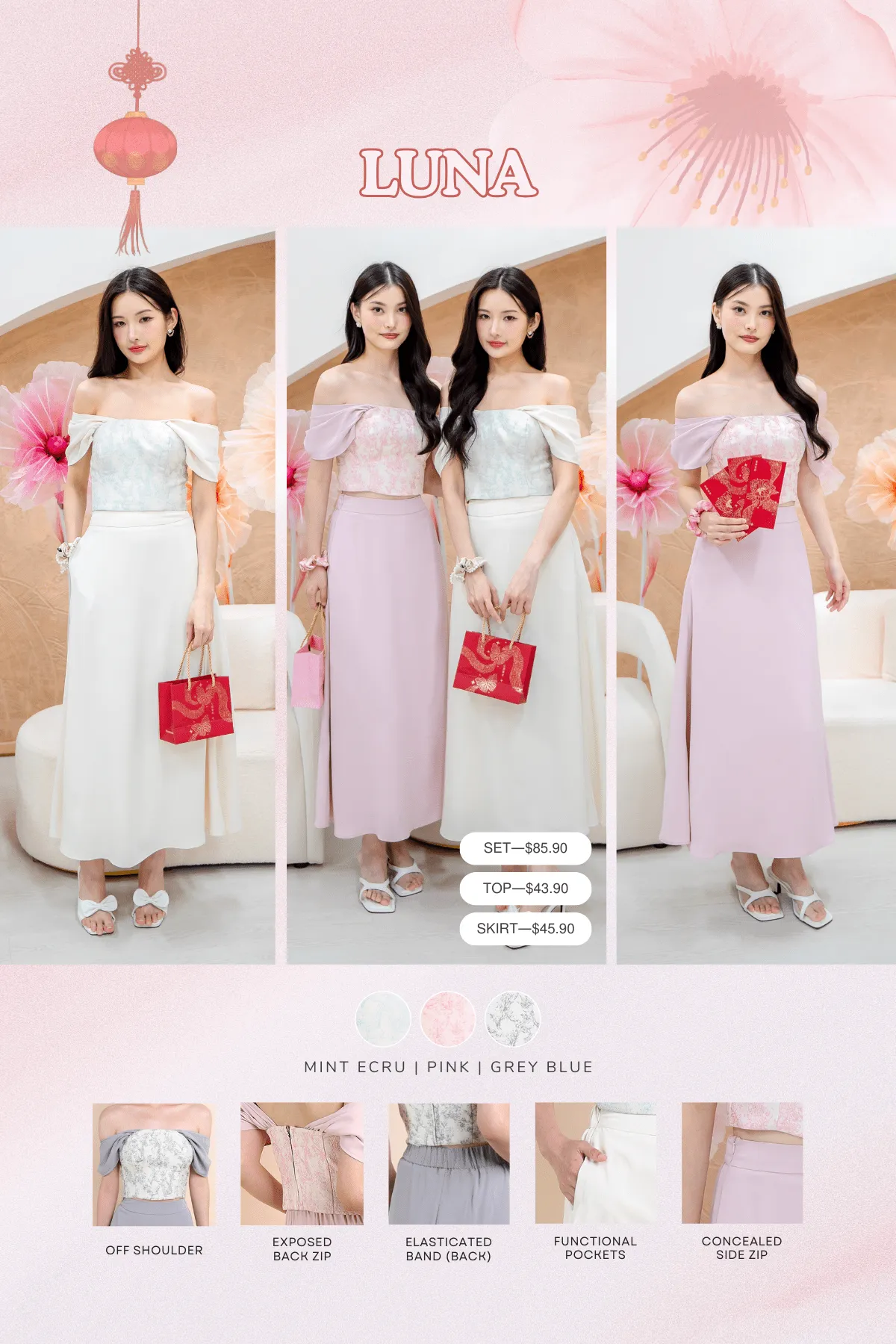 LUNA MAXI SKIRT IN PINK