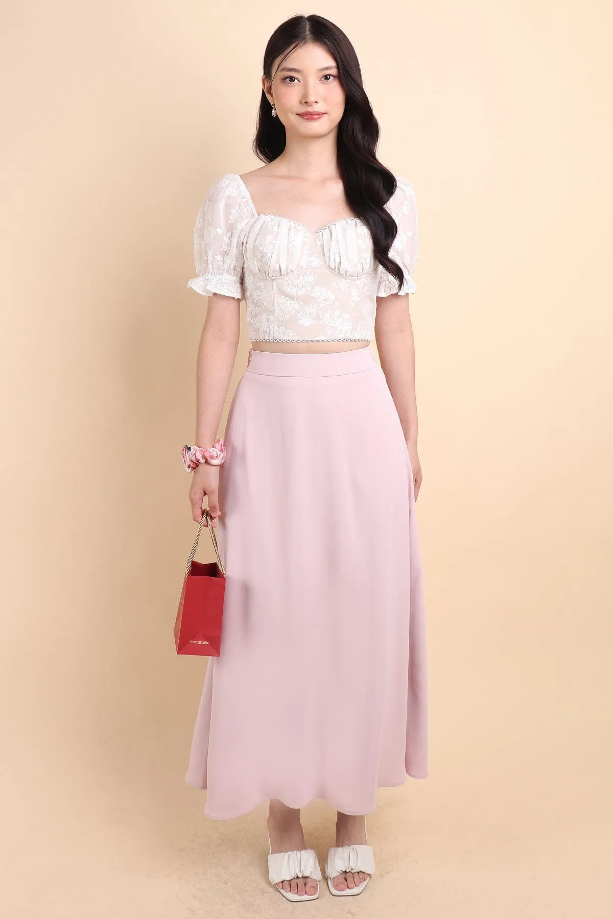 LUNA MAXI SKIRT IN PINK