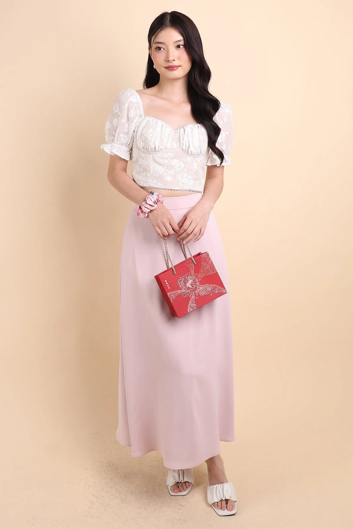 LUNA MAXI SKIRT IN PINK