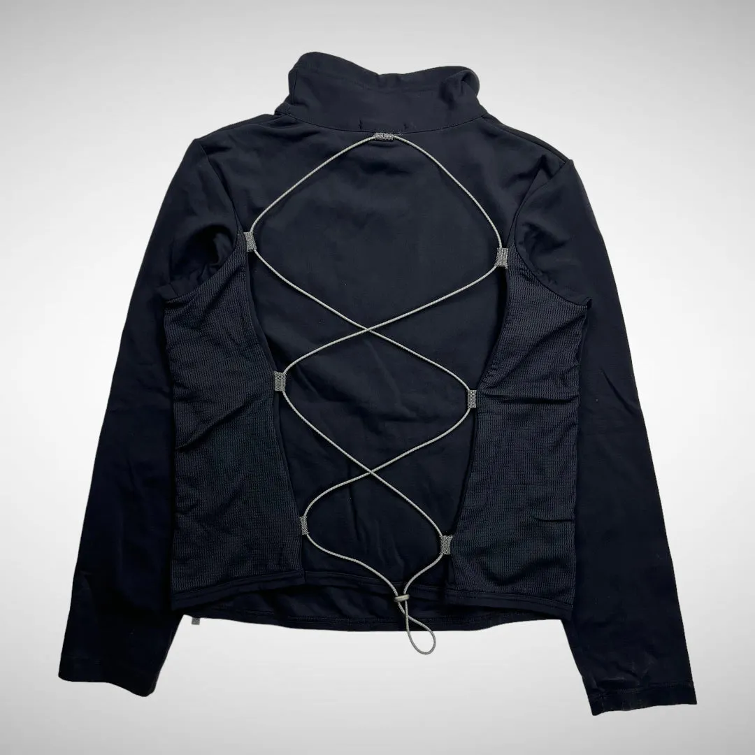 M F Girbaud ‘Le Jean’ Elastic Rope Mesh/Nylon LS Top (2000s)