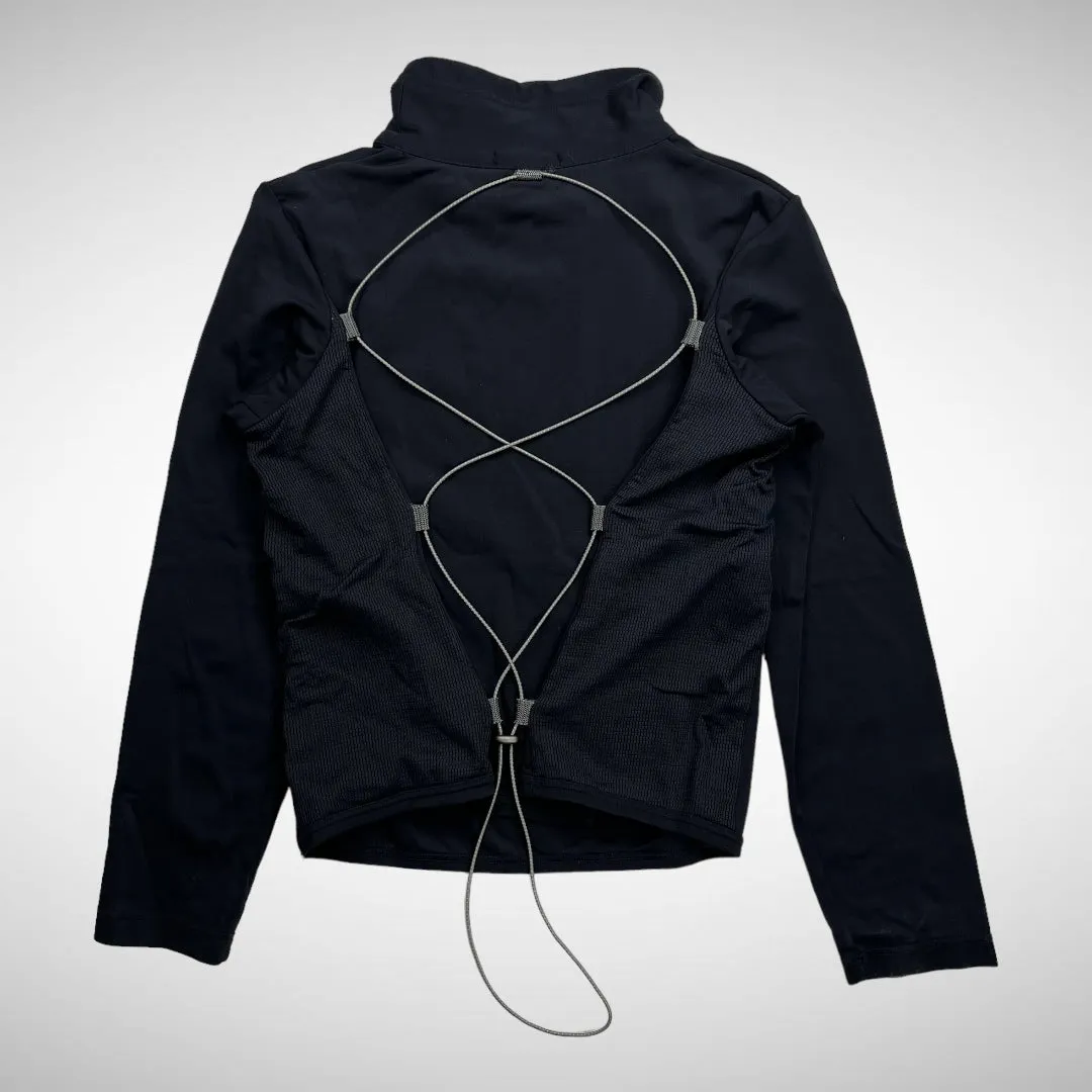 M F Girbaud ‘Le Jean’ Elastic Rope Mesh/Nylon LS Top (2000s)