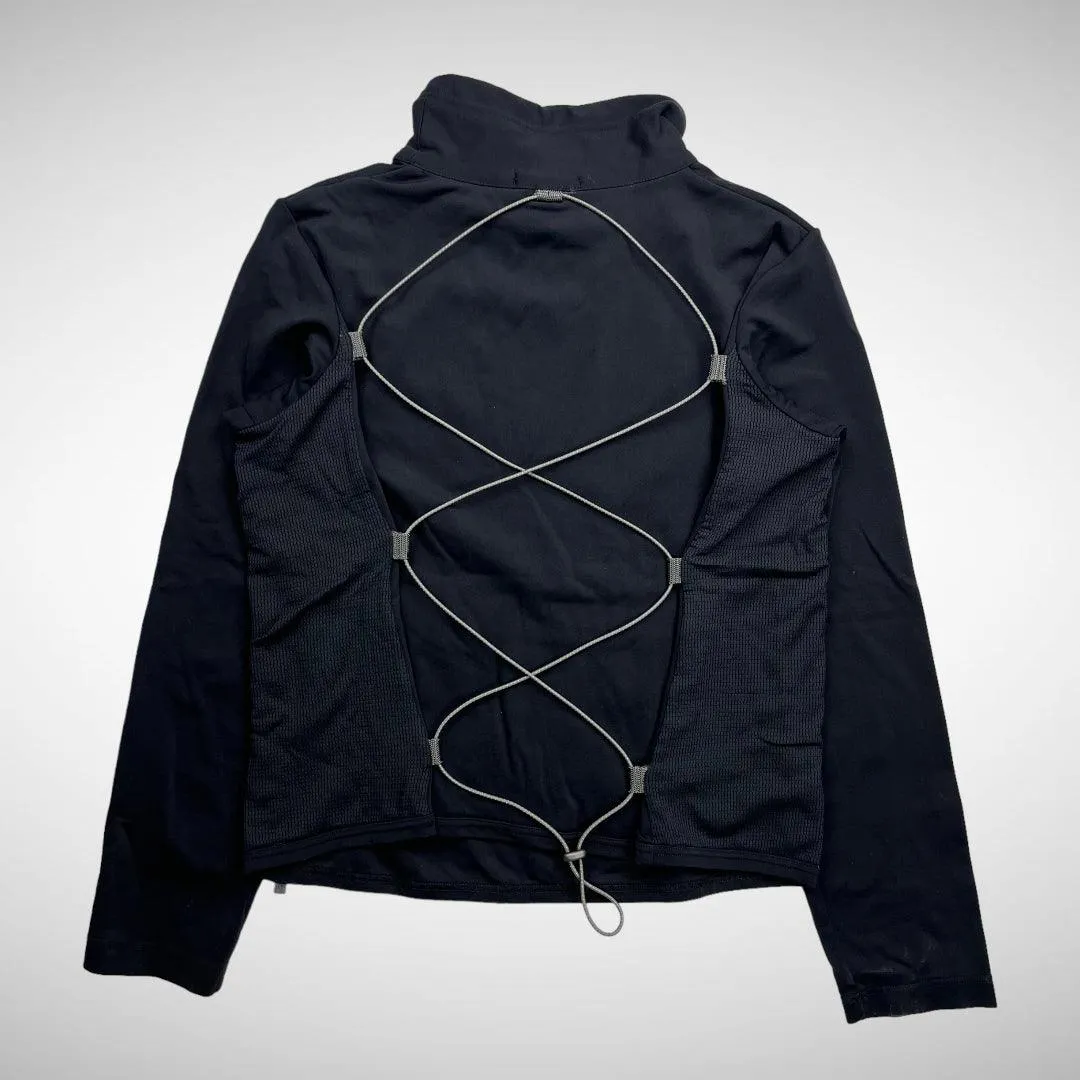 M F Girbaud ‘Le Jean’ Elastic Rope Mesh/Nylon LS Top (2000s)