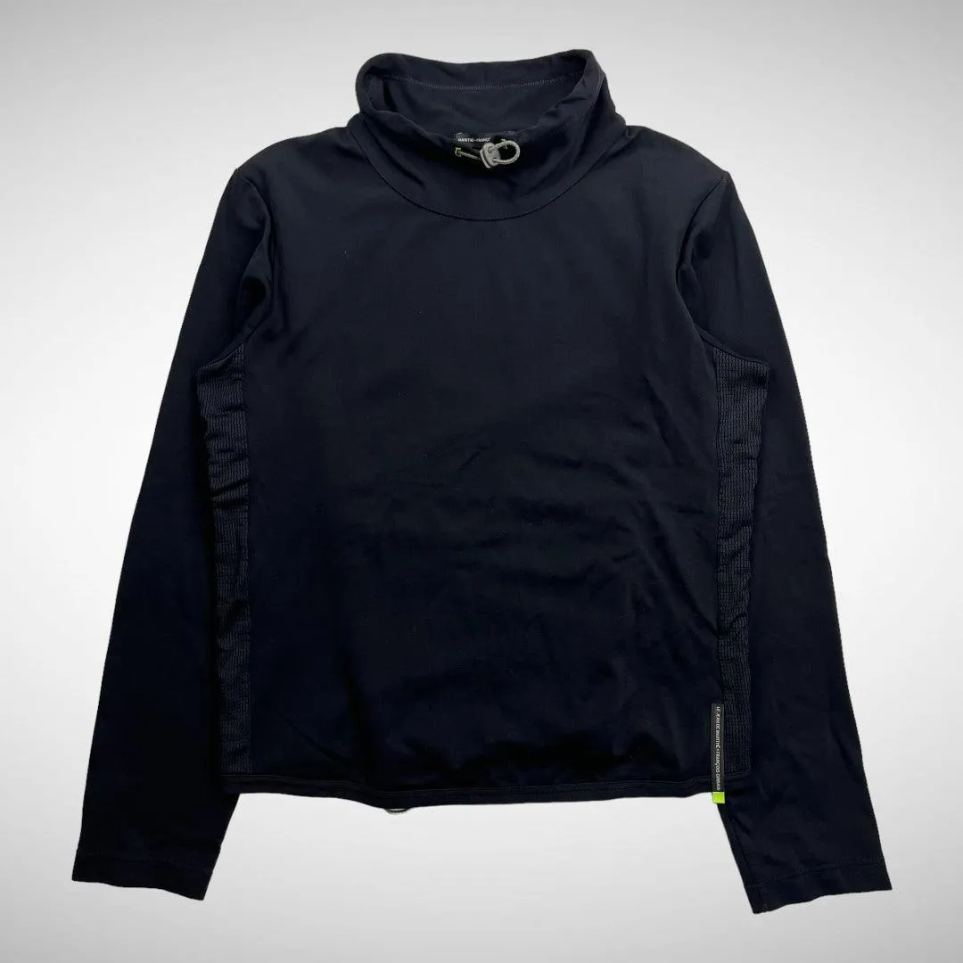 M F Girbaud ‘Le Jean’ Elastic Rope Mesh/Nylon LS Top (2000s)