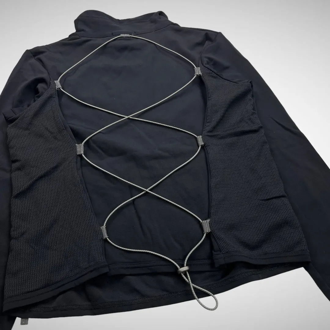 M F Girbaud ‘Le Jean’ Elastic Rope Mesh/Nylon LS Top (2000s)