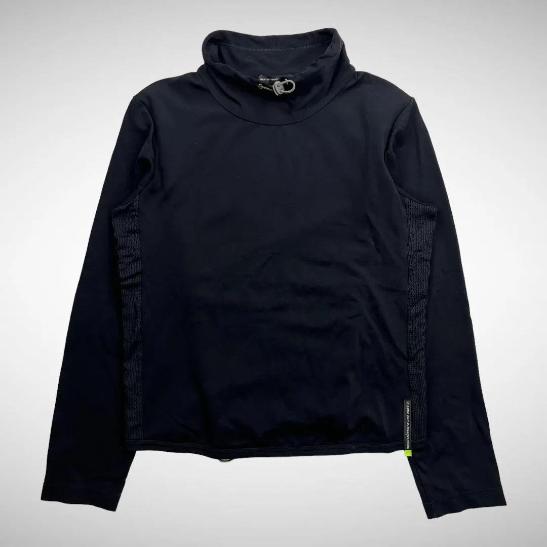 M F Girbaud ‘Le Jean’ Elastic Rope Mesh/Nylon LS Top (2000s)